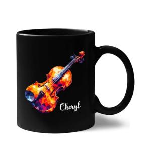 Personalized Violin Coffee Mug for Music Lovers