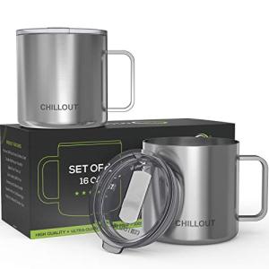 Stainless Steel Insulated Coffee Mugs Set of 2