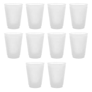 Frosted Plastic Stadium Cups, 10 Pack, 16 oz