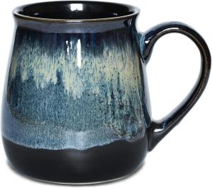 Blue Large Ceramic Coffee Mug, 21 Oz