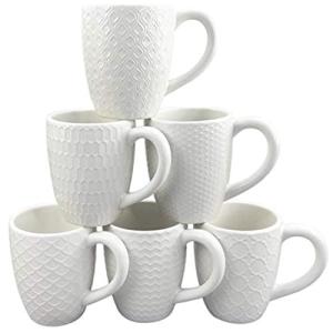 Schliersee 16 OZ White Ceramic Coffee Mug Set