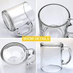 Accguan 8-Pack Glass Coffee Mugs with Handles