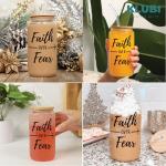 Faith Over Fear Glass Mug for Christian Women