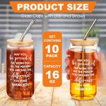 Inspirational Thank You Glass Cups with Lids