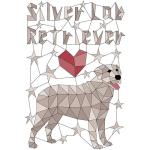 Geometric Silver Lab Retriever Coffee Mug 11 oz