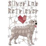 Geometric Silver Lab Retriever Coffee Mug 11 oz