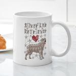 Geometric Silver Lab Retriever Coffee Mug 11 oz