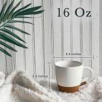 Large Latte Mug Set of 4 - Vanilla White