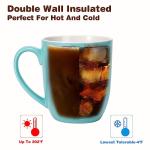 Blue 16 oz Large Coffee Mug with Handle