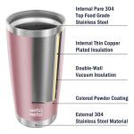 Rose Gold Insulated Stainless Steel Coffee Tumbler