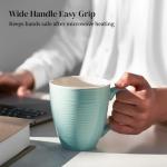 Turquoise Ceramic Coffee Mug Set of 6