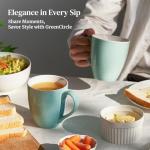 Turquoise Ceramic Coffee Mug Set of 6