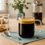 Aquach 16 oz Clear Glass Mugs Set of 2