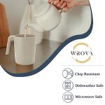 Set of 6 Beige Wheat Straw Coffee Mugs