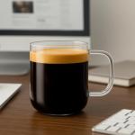 Aquach 16 oz Clear Glass Mugs Set of 2