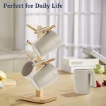 Set of 6 Beige Wheat Straw Coffee Mugs