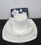 Mikasa White Geometric Circles Coffee Mug