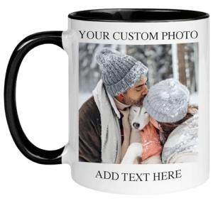 Personalized Photo Mug with Custom Text Options