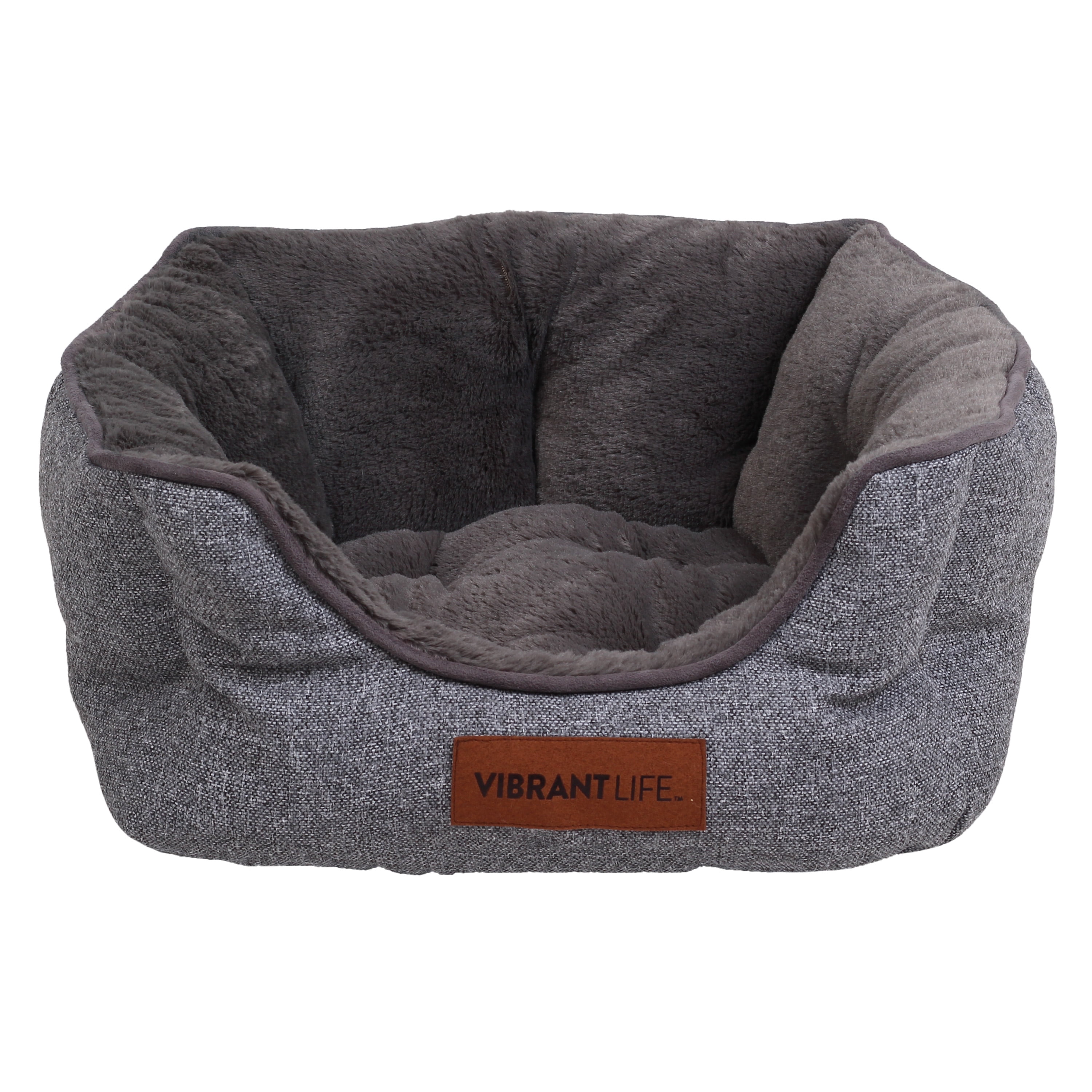 Cozy High-Walled Cat Bed in Gray
