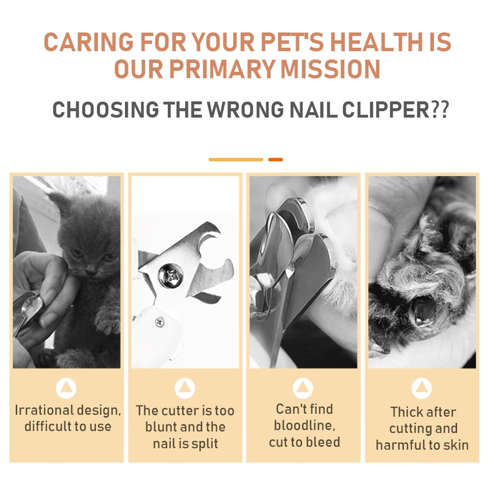 LED Nail Clippers with 5X Magnification for Cats