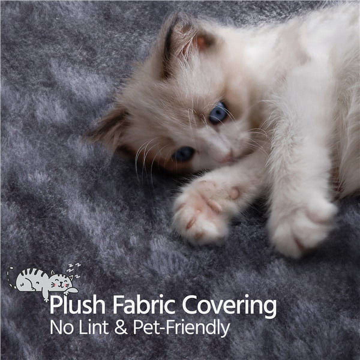 36" Dark Gray Cat Tree with Condo & Scratch Post