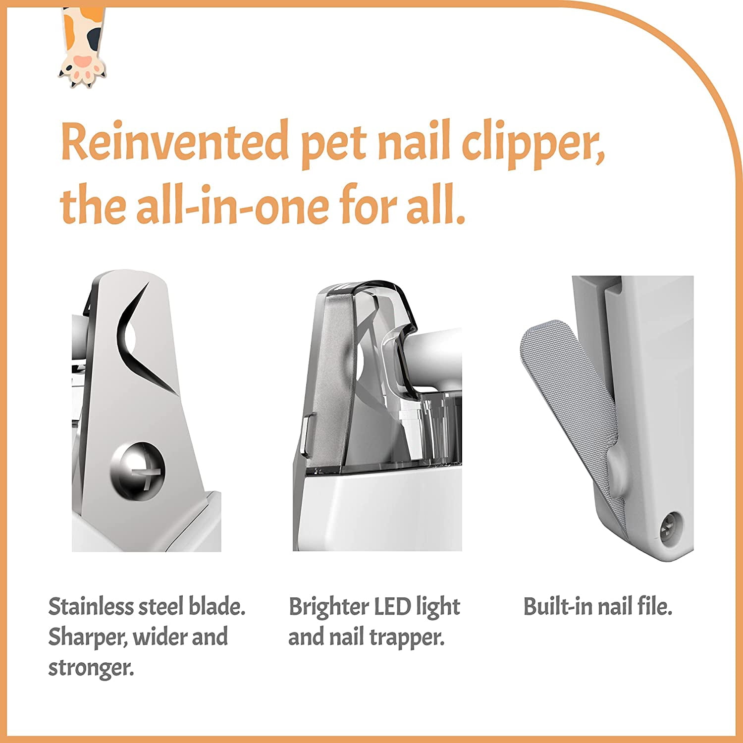 Bengal Cat Nail Clippers with LED Light