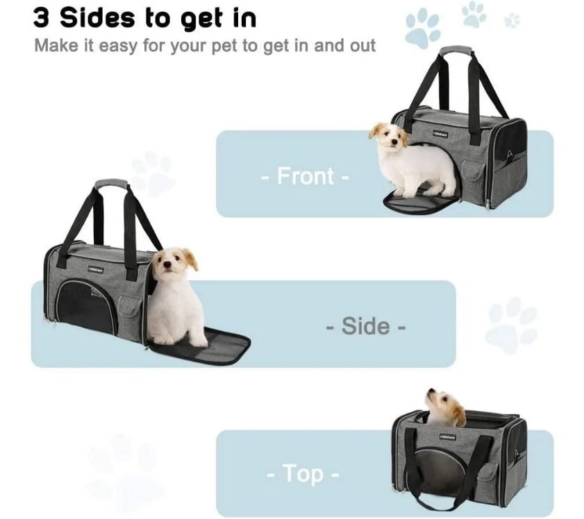 Soft-Sided Cat Carrier with Mesh Windows
