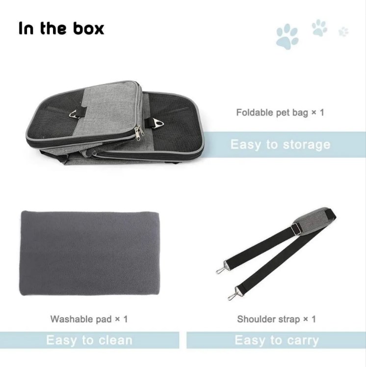 Soft-Sided Cat Carrier with Mesh Windows