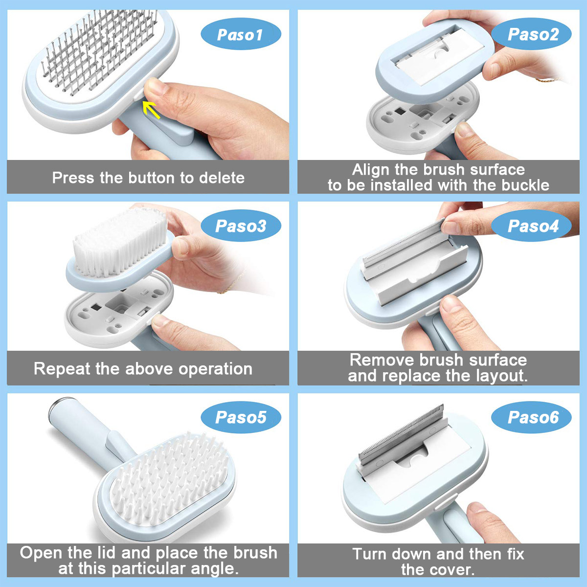 5 in 1 Grooming Brush for Bengal Cats