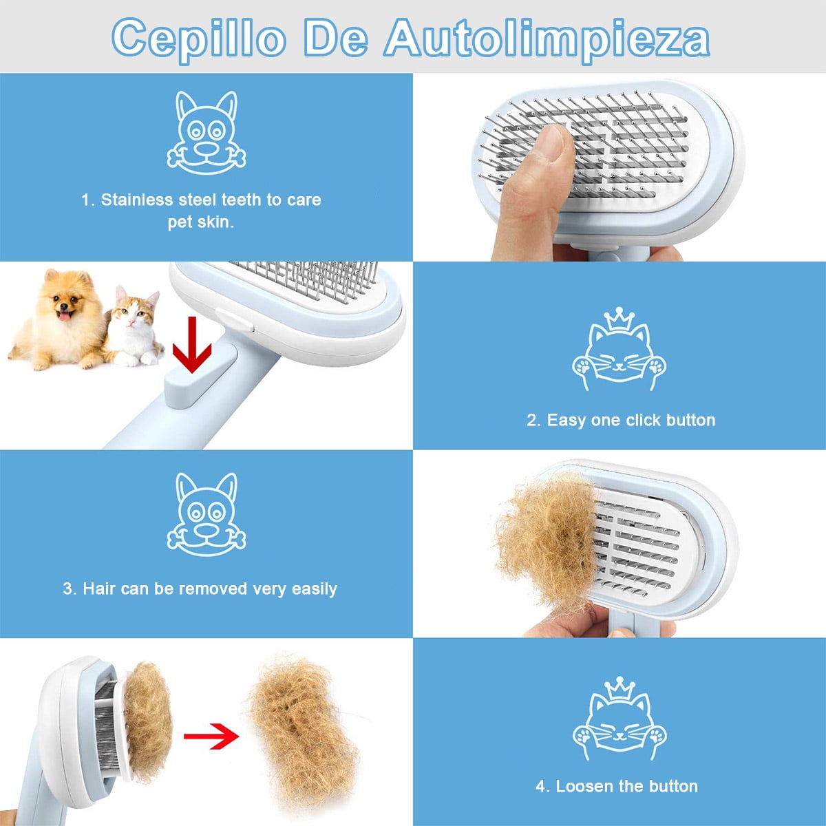 5 in 1 Grooming Brush for Bengal Cats