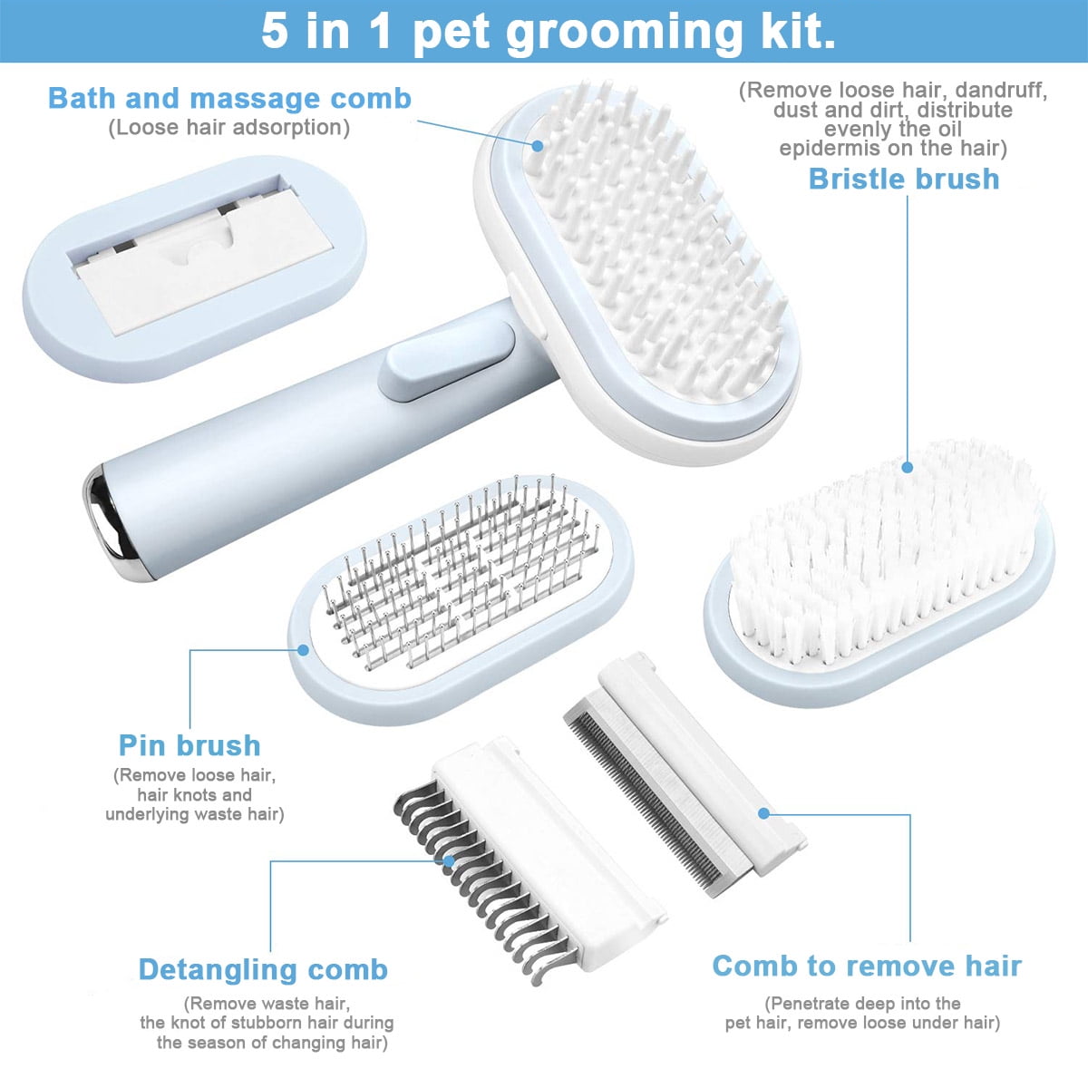 5 in 1 Grooming Brush for Bengal Cats