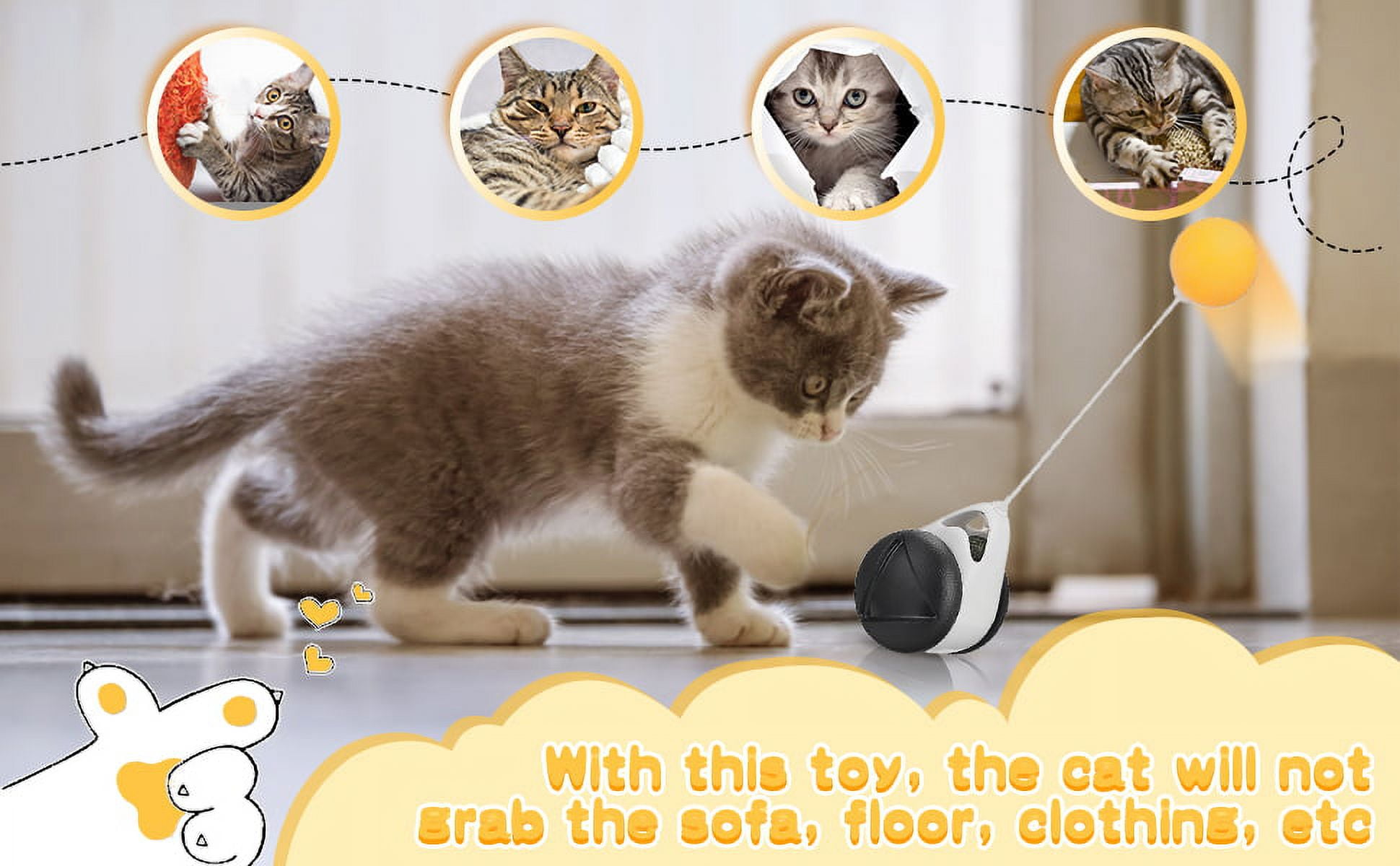 Interactive Smart Cat Toy with Feathers
