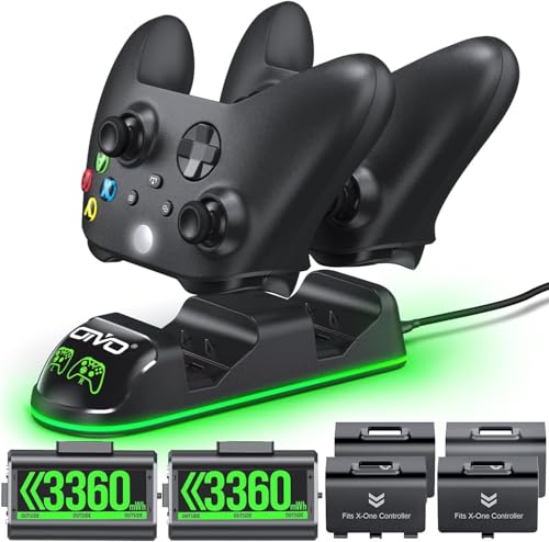 OIVO Xbox Controller Charger Station with Batteries