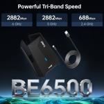 PLERY BE6500 Tri-Band USB WiFi Adapter for Gaming