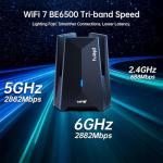 PLERY BE6500 Tri-Band USB WiFi Adapter for Gaming