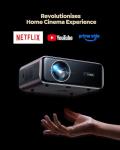 [Built-in Official Apps/4K Support] Smart Outdoor Projector with WiFi and Bluetooth, 800ANSI Movie Projector, DoIby Audio with Dual Speaker, Auto Focus w/ YouTube&PrimeVideo Proyector, Upgrad P62 Pro