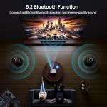 Official Licensed Google TV Smart Projector, HAPPRUN 4K UHD Home Theater with Dolby Sound, Wi-Fi & Bluetooth, Built-in Streaming Apps, Compatible with Games Consoles & Smartphone, Indoor & Outdoor Use