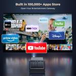 GooDee Video Projector With Wifi And Bluetooth, Smart Portable Projector Movie System Compatible With Netflix/Dolby Audio/Auto Focus & Keystone, 4k Video Decode & 1080p Native For Home Theater/Outdoor