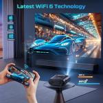 [Google TV/Voice Control]GooDee 4K UHD Smart Projector with WiFi and Bluetooth, Portable Movie Projector Applicable to Prime Video,YouTube Built-in, Dolby Sound Home Theater for Indoor/Outdoor