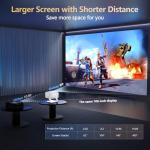 [3000+ Licensed Apps/Live TV/HDR10+/AI Movin 3.0 OS] Smart 4K-Projector with WiFi and Bluetooth, Goiaey Portable Projector with 360°Stand, 50W DoIby Audio, Auto Focus&Keystone, Outdoor Movie Proyector