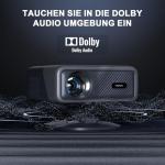 [ Officially-Licensed APP & 2500 ANSI] 4K Projector with WiFi and Bluetooth,TOF Real-Time Auto Focus Smart Projector, AuKing Outdoor Movie Home Theater Proyector with Omni-Adjustable Stand