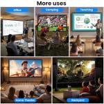 120inch Outdoor Projector Screen with Stand: 16:9 4K HD Portable Projector Screen Outdoor Indoor - Front/Rear Movie Screen with Carry Bag, Sandbag - Projection Screen for Backyard, Camping, Theater