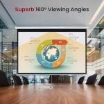 Pyle 72-Inch Manual Pull Down Projector Screen, Matte White Projection Surface, Ceiling or Wall Mount Screen Projector with Auto-Lock & Black Border for Home Theater or Office (42.5" x 56.6")