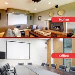 Pyle 72-Inch Manual Pull Down Projector Screen, Matte White Projection Surface, Ceiling or Wall Mount Screen Projector with Auto-Lock & Black Border for Home Theater or Office (42.5" x 56.6")