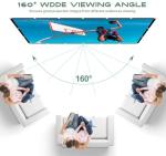 AAJK Projector Screen 150 inch, Washable Projector Screen 16:9 Foldable Anti-Crease Portable Projector Movies Screen for Home Theater Outdoor Indoor Support Double Sided Projection