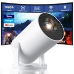 CLOKOWE Mini WiFi & Bluetooth Projector with Apps
