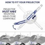 VIVO Universal Adjustable Ceiling Projector Mount