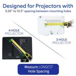 VIVO Adjustable Ceiling Projector Mount, White