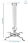 VIVO Adjustable Ceiling Projector Mount, White