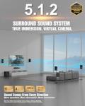 5.1.2 Wooden Surround Sound System with Subwoofer